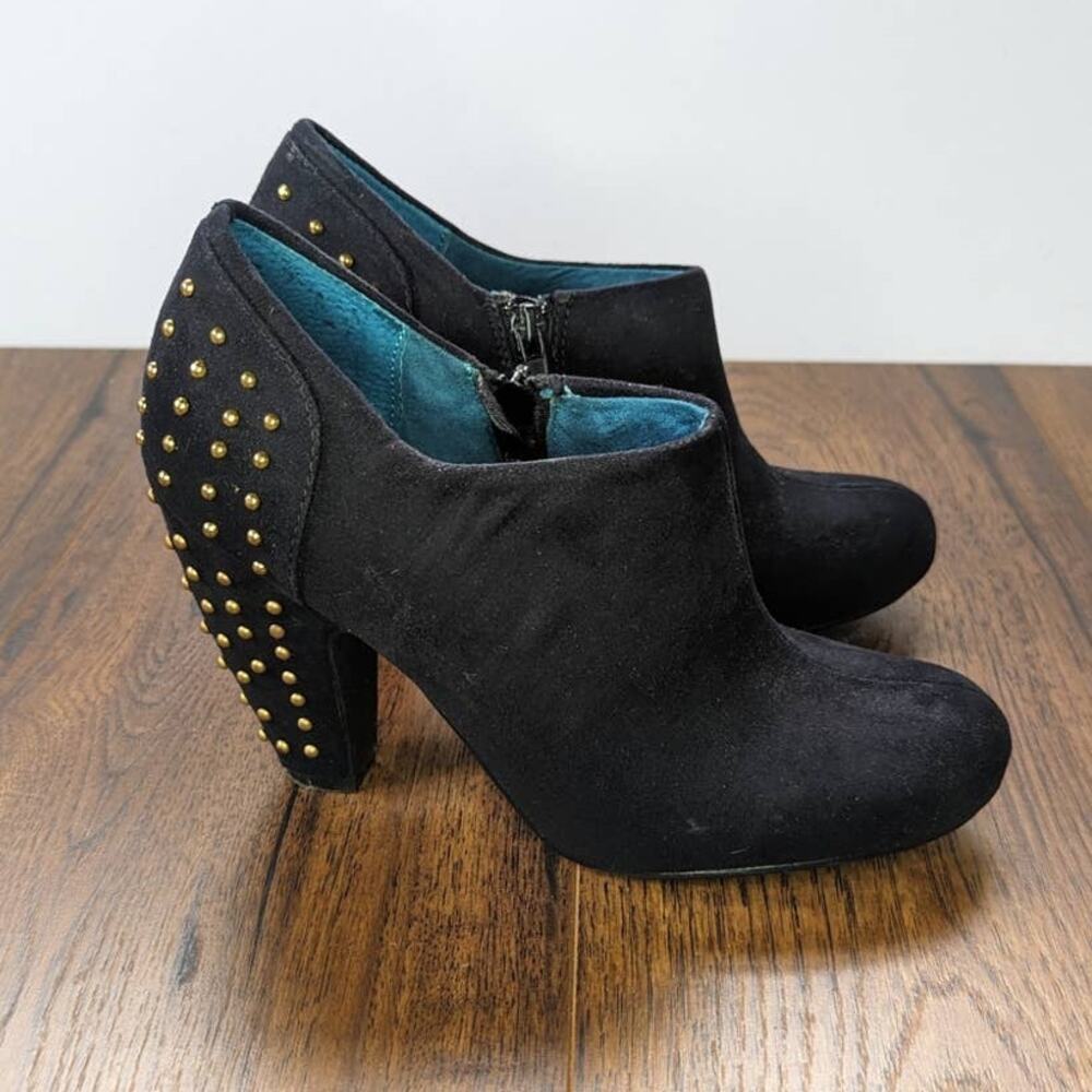 ASOS London Rebel Studded Ankle Heeled Booties